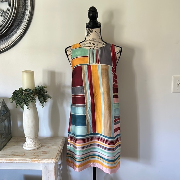 LOFT Dresses & Skirts - NWT Loft Abstract Art Deco Geometric Mini Dress Women's size XS